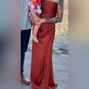 Azazie Formal Bridesmaid Strapless Dress